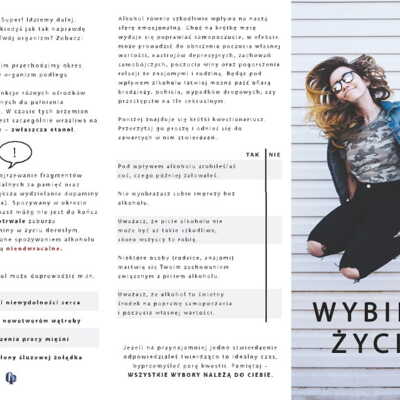 Ulotka: Alkohol Wybierz Życie (Młodzież)