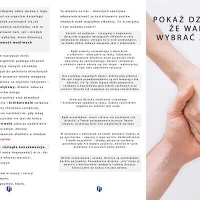 Ulotka: Alkohol Wybierz Życie (Pedagodzy)