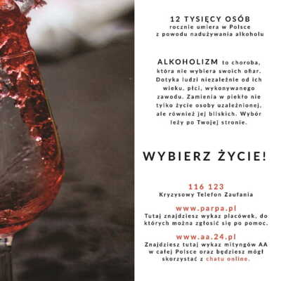 Plakat: Alkohol Wybierz Życie (Dorośli)