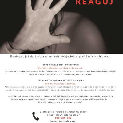 Plakat: Nie Bądź Obojętny - Reaguj (Dorośli)