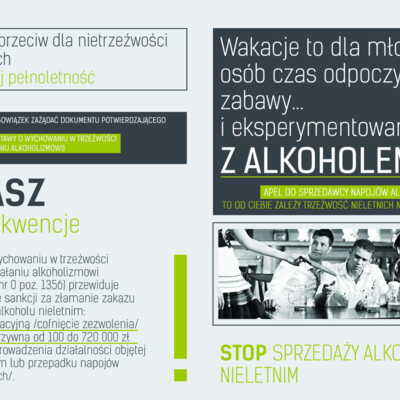 Ulotka: Wakacje bez alkoholu (dla sprzedawców)