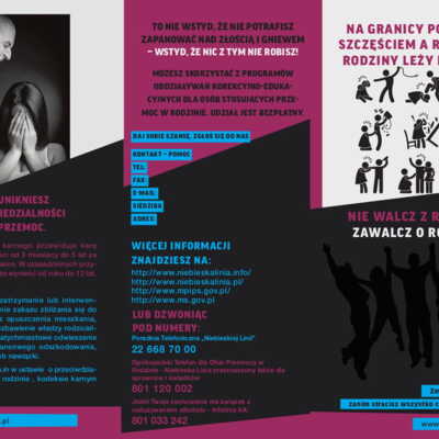 Ulotka: Profilaktyka przemocy domowej - sprawca