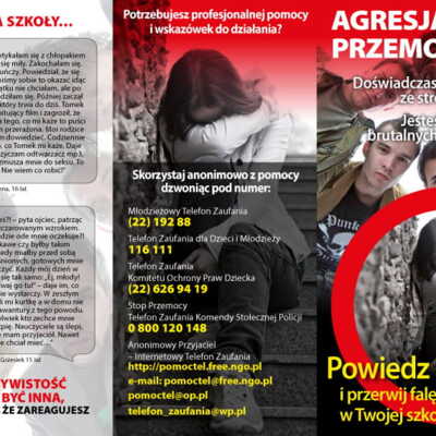 Ulotka: Profilaktyka agresji i przemocy rówieśniczej