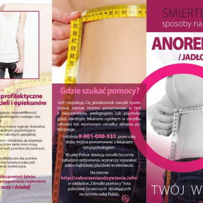 Ulotka: Profilaktyka zaburzeń odżywania - anoreksja