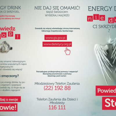 Ulotka: Profilaktyka stosowania energy drinków