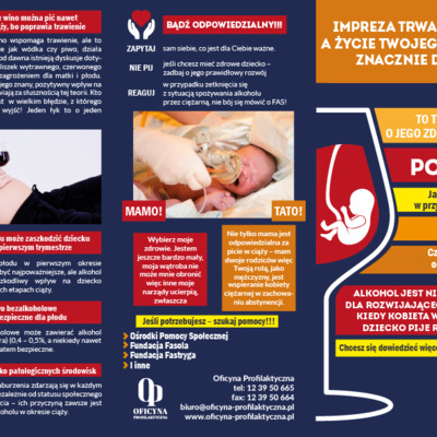 Ulotka: Profilaktyka FAS dla dzieci i młodzieży