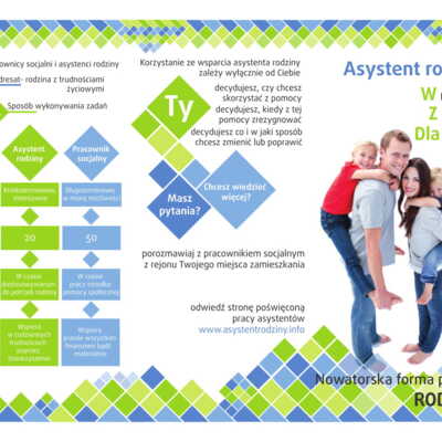 Ulotka: Promocja funkcji asystenta rodziny