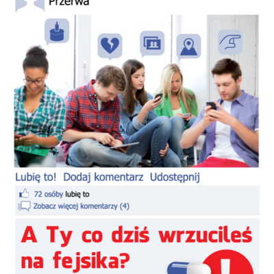 Plakat: Profilaktyka uzależnienia od portali społecznościowych