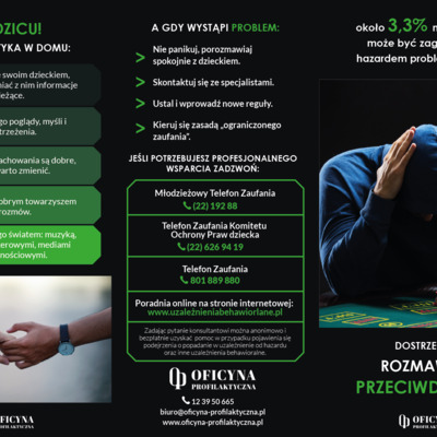 Ulotka: Hazard dostrzegaj rozmawiaj (Rodzice)