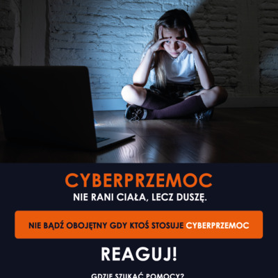 Plakat: Cyberprzemoc nie rani ciała, lecz duszę (Młodzież)
