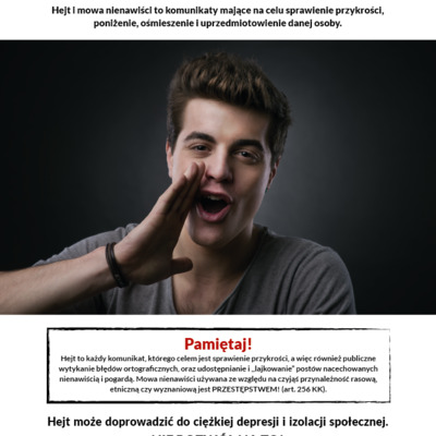 Plakat: Hejt i mowa nienawiści (Mieszkańcy)
