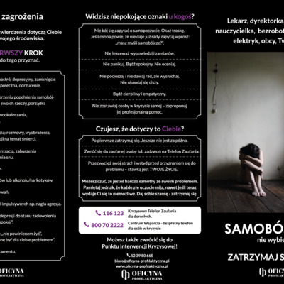 Ulotka: Samobójstwo (Mieszkańcy)