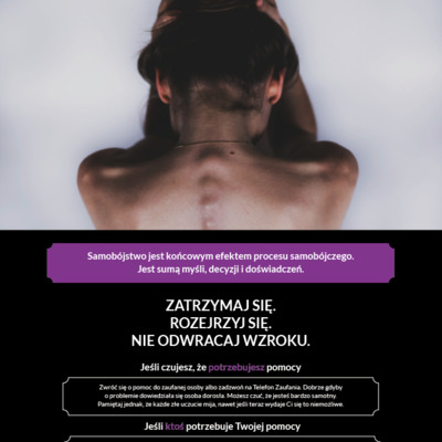 Plakat: Samobójstwo (Młodzież)