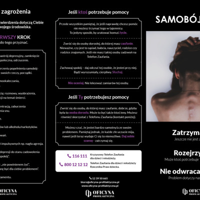 Ulotka: Samobójstwo (Młodzież)
