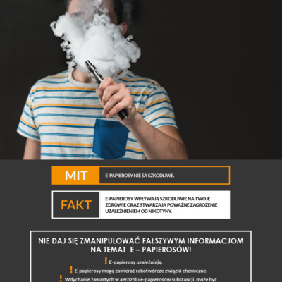 Plakat: E-papierosy (Dorośli)