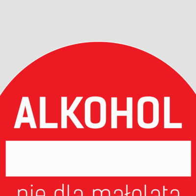 Zawieszka na butelkę: Alkohol NIE dla nieletnich