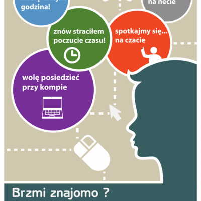 Plakat: Profilaktyka uzależnienia od komputera i internetu