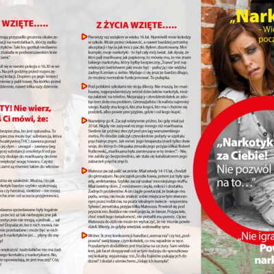 Ulotka: Profilaktyka uzależnienia od narkotyków dla młodzieży