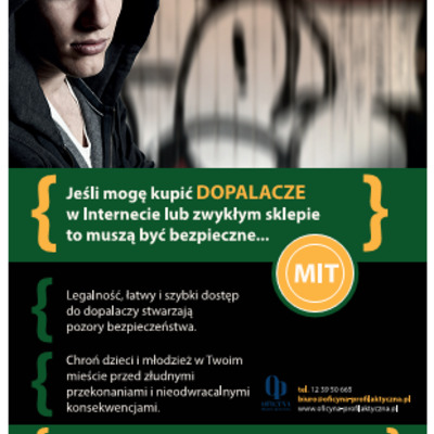 Plakaty: Dopalacze...Dostrzegaj - Rozmawiaj - Przeciwdziałaj (Mieszkańcy/Służby pomocowe)