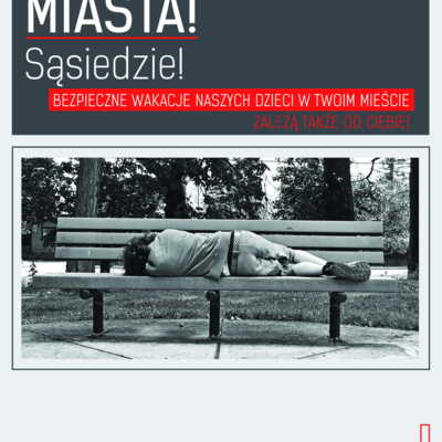 Plakat:  Bezpieczne wakacje w Twoim mieście (dla mieszkańców)