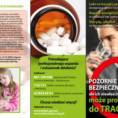 Ulotka: Profilaktyka stosowania ogólnodostępnych środków psychoaktywnych