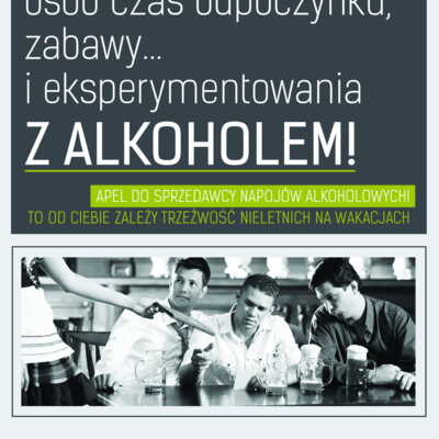 Plakat: Wakacje bez alkoholu (dla sprzedawców)